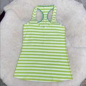 NWOT Green and White Striped Lululemon Racerback